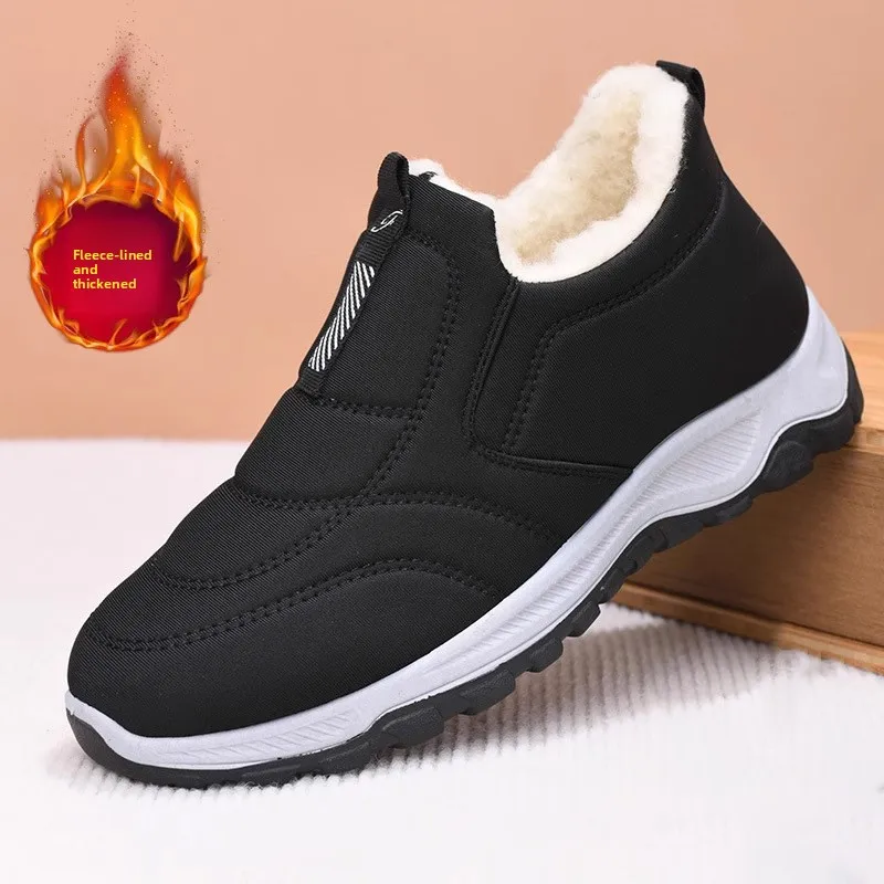 Thickened Fluffy Winter Boots Men's Beijing Cotton Shoes Anti-slip Warm Snow Boots Men's Women's Winter Casual Shoes