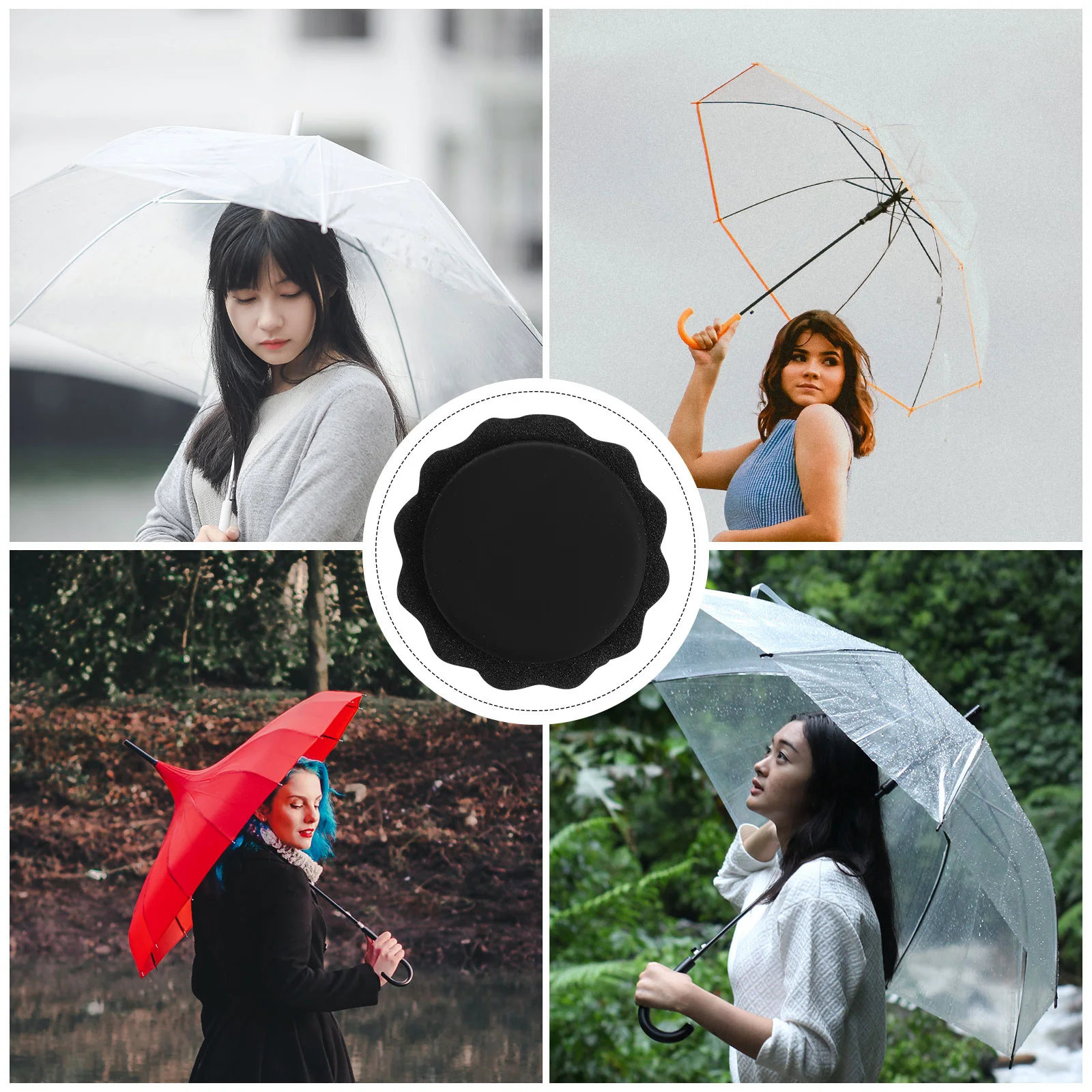 

4 set Umbrella Top Cap Replacement 6Mm 8Mm Thread Diameter Plastic Rain Sun Umbrella Repair Parts End Tip Fitting Covers