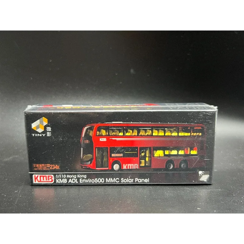 Diecast Tiny 1:110 Scale KMB ADL Solar Panel 234X Hong Kong Double-Decker Bus Alloy Bus Model