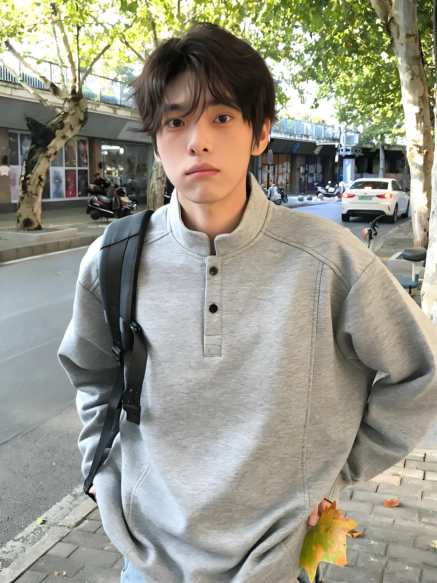 

Мужская толстовка с американским воротником-стойкой, на флисовой подкладке, с длинным рукавом, из дышащего хлопка, для ношения под одеждой, зимняя.