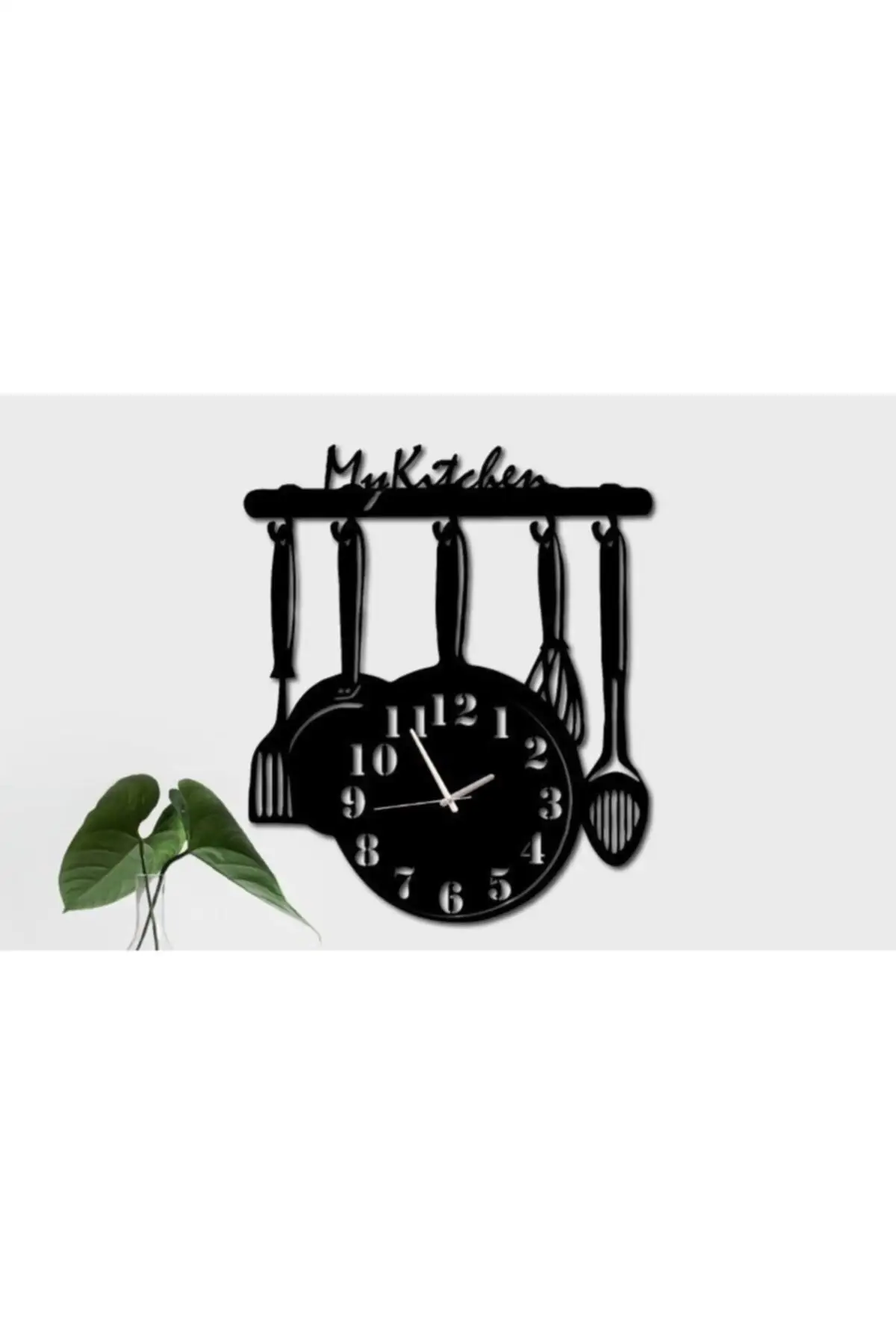 Uras Metal Wall Clock My Kitchen 49x42 Cm. Wall Clock Creative Home Decor