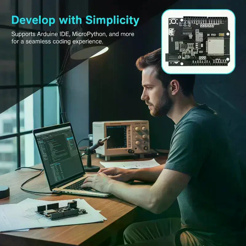 D1 R32 ESP32 Development Board WiFi Bluetooth, Rich Expansion Pins For IoT DIY Projects Wemos