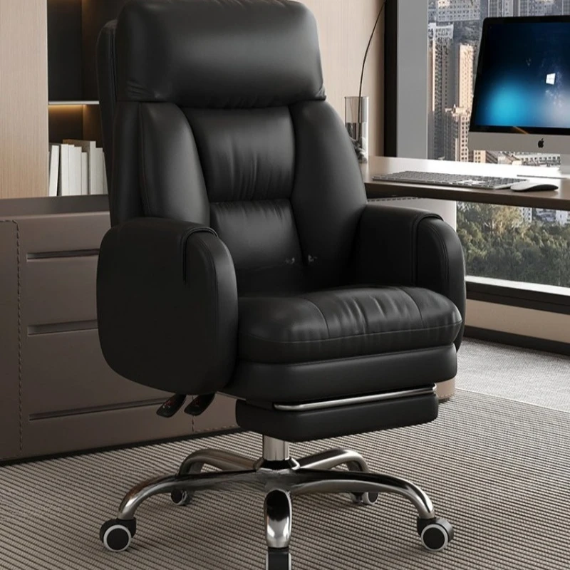 Luxury Comfortable Office Chair High Back Designer Office Chair Rolling Accent Leather Computer Silla De Oficina Home Furniture