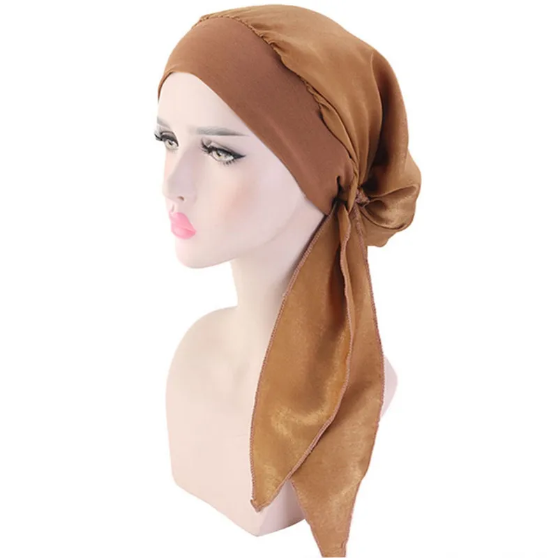 Boné Hijab interior muçulmano para mulheres, lenço de cabeça, turbante, capota, pronto a vestir, envoltório feminino, Under Hijab, flores estampadas, moda, 2024