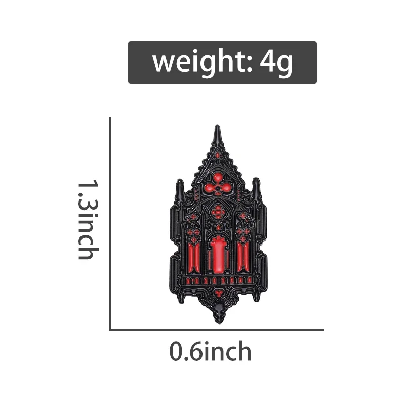 Magical Candlelight Church Hard Enamel Pin Mysterious House Lantern Metal Badge Brooch Backpack Clothes Gothic Jewelry Lapel Pin