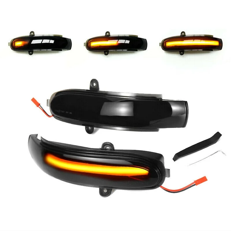 2Pcs Dynamic Indicator Blinker For Mercedes Benz C Class W203 CL203 2001-2007 LED Turn Signal Side Mirror Light