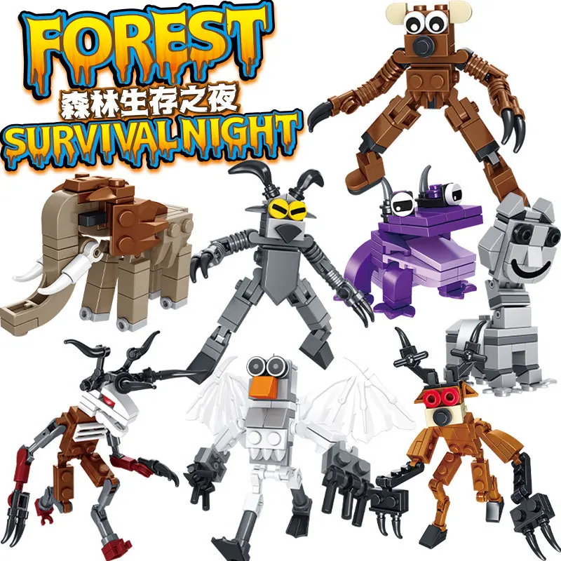 99 ليال في الغابة الغزلان ألعاب مكعبات البناء فيلم الحيوانات الغزلان لعبة المشجعين الهدايا اللبنات لتقوم بها بنفسك ألعاب تجميع التعليم