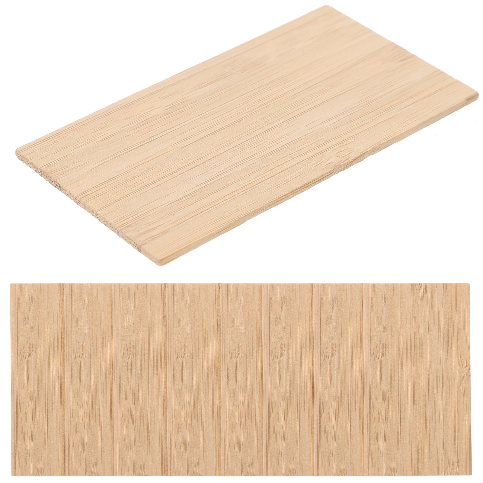 Etiquetas de bambú rectangulares sin terminar, recortes DIY para regalo, precio, bolsa, etiqueta, decoración artesanal de equipaje, formas de bambú, 10 Uds.