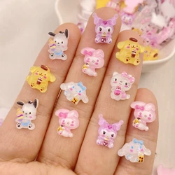 HARS-Bouteille de Boisson Dessin Animé, Lapin, Chat, Platte Achterkant Bloem Plakboek Bruiloft Applique Ambachten DIY Nail Art Decor, 30 Stuks