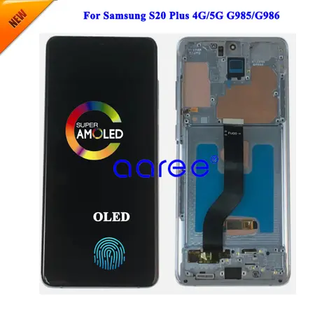 Ekran AMOLED OLED LCD do Samsung S20 Plus do SAMSUNG S20 Plus G985F wyświetlacz LCD ekran dotykowy Digitizer Assembly
