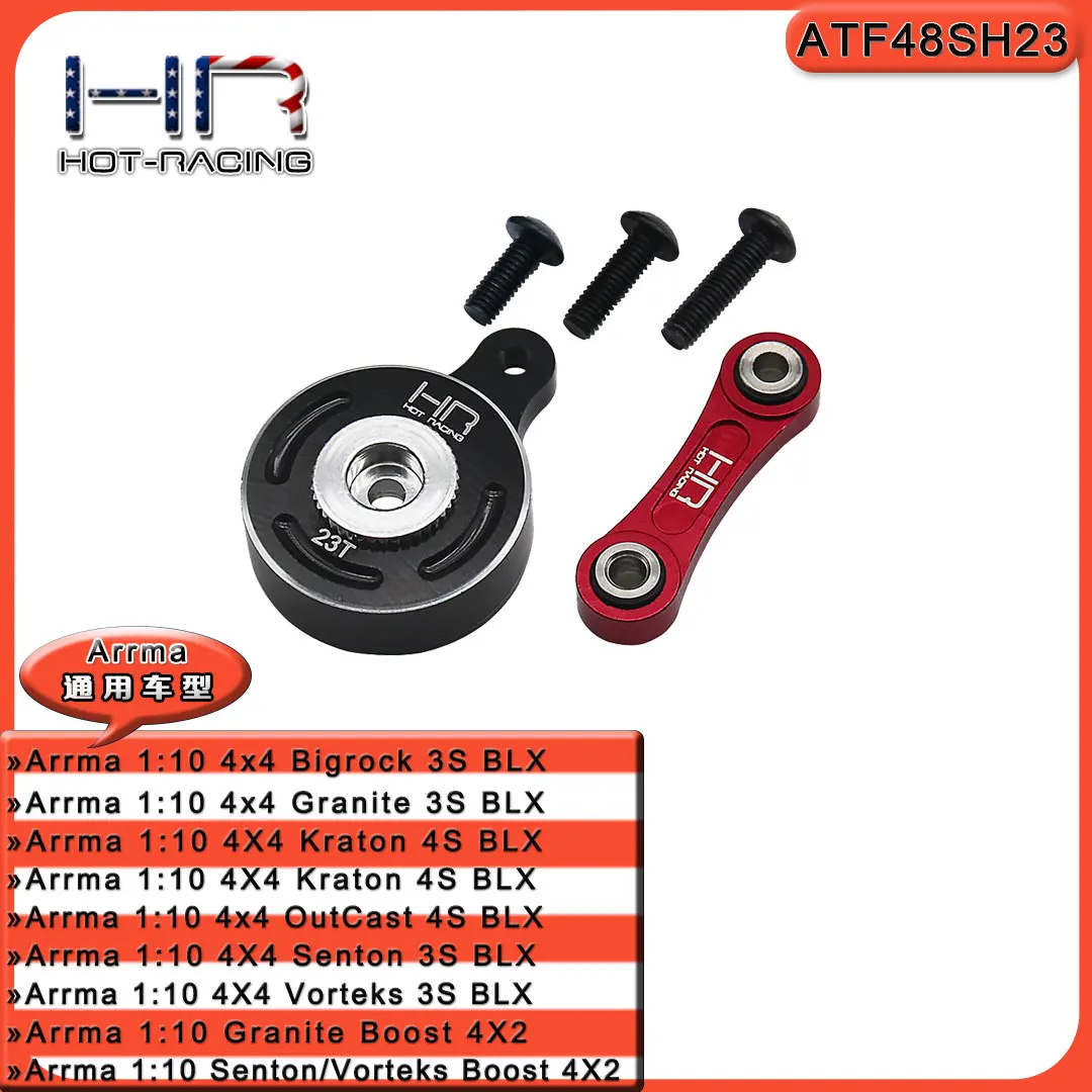 HR Aluminum Servo Saver Arm W/ Linkage 23T Spline for Arrma 1/10 Granite Mega & 1/8 Mojave 4S BLX Upgrade