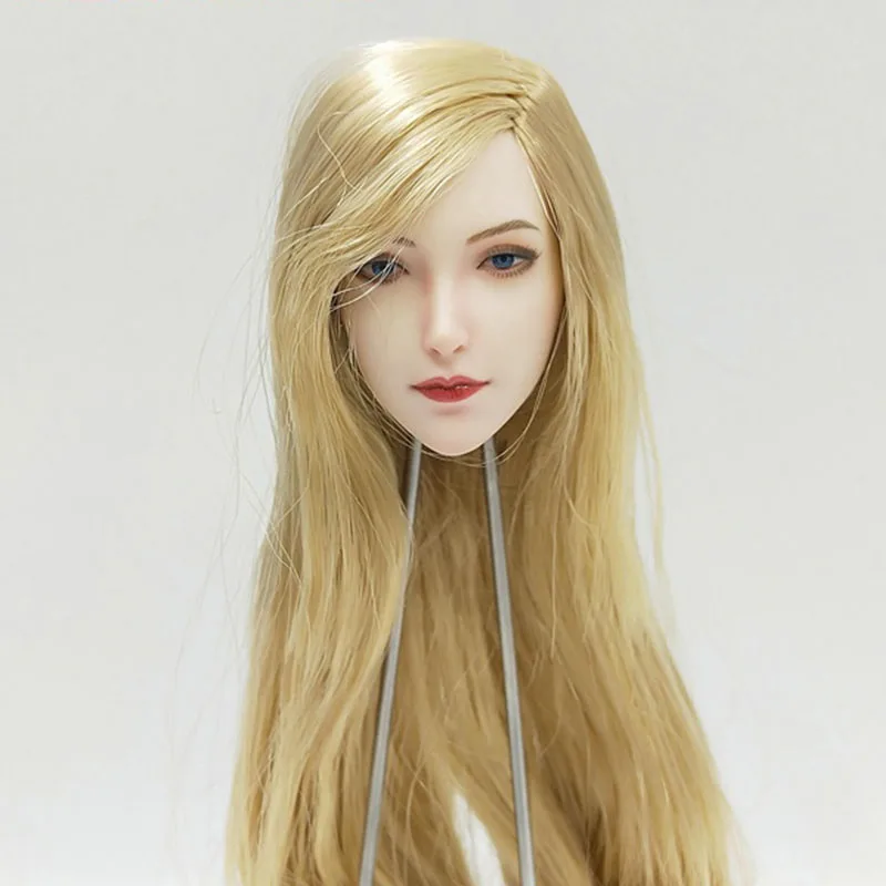 SET043 1:6 Scale Model Elf Head Sculpt With Replaceable Ear Blonde Hair Girl Toy For 12Inch Female Action Figure Body Collection