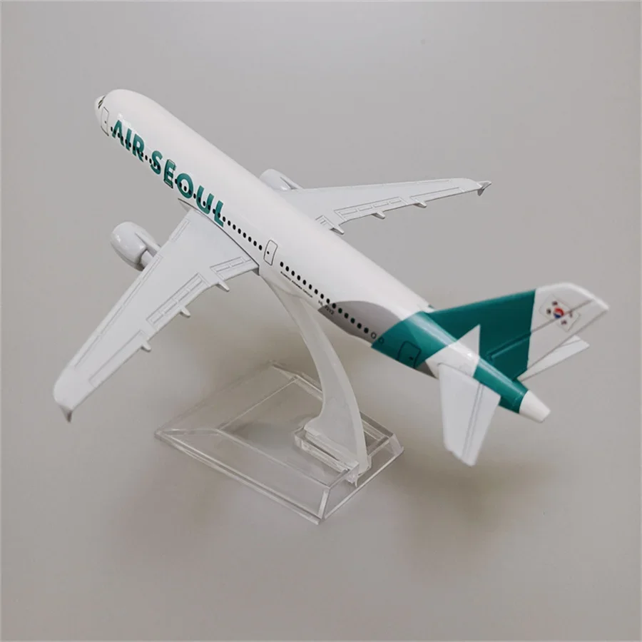 Alloy Metal Korean Air SEOUL Airlines Airbus 320 A320 Airplane Model Airways 1/400 Scale Diecast Plane Model Aircraft Gifts 16cm