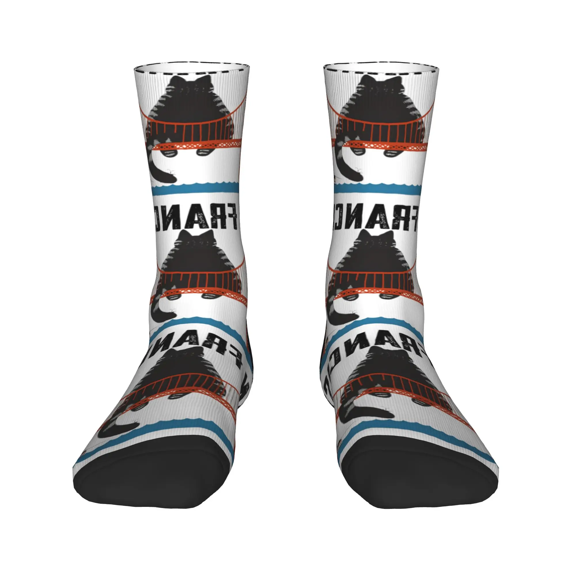 Ryan Gosling Cat Bridge Project Hail Mary Front Socks Stockings Non-Slip Men Socks Medium Soft Autumn Retro Running Socks