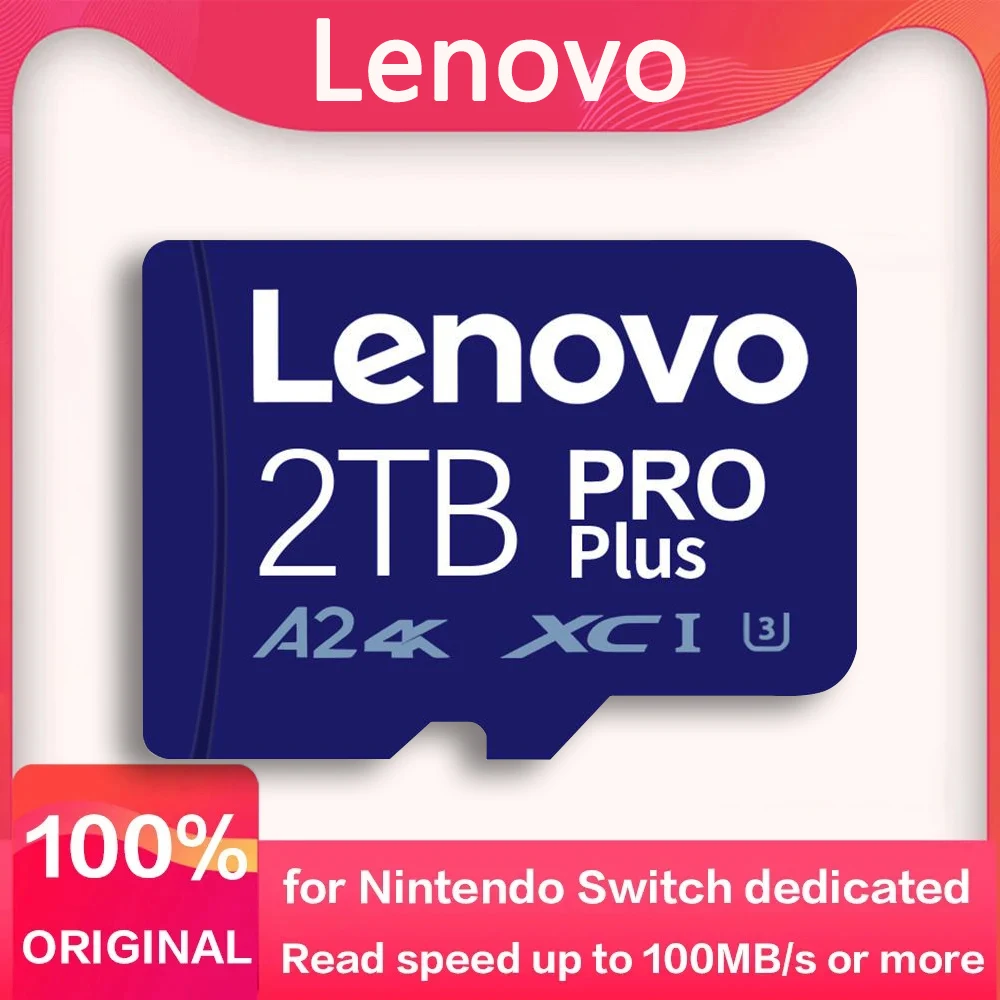 Lenovo 2TB SD Memory Card 1TB 512GB 64GB 128GB 256GB High Speed A2 UHS-1 Micro TF SD Card Flash Memory Card For Nintendo Switch