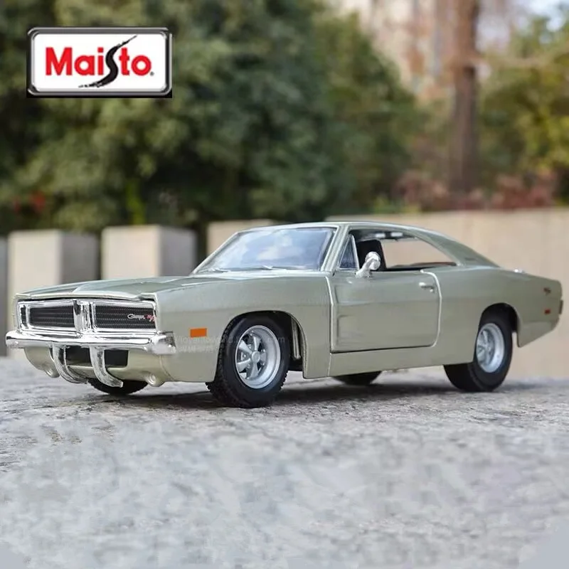 

1/25 1969 Dodge Charger R/T Alloy Musle Racing Car Model Diecasts Metal Sports Vehicles Car Model High Simulation Childrens Gift