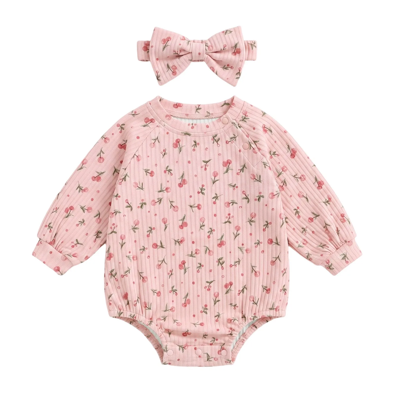 0-24M Newborn Kid Baby Girl Flower Clothes Long Sleeve Romper Long Sleeve Jumpsuit Cute Sweet Princess Outfit
