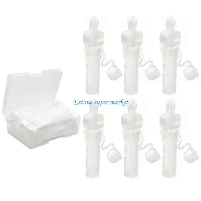 090B 6xReusable Baby Feeding Tube 5ML Newborns Silicone Dropper Colostrum Collection