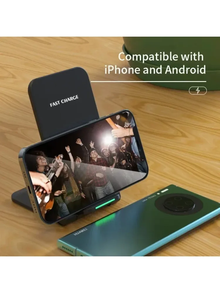 65W Schnelles Kabelloses Ladegerät mit Telefonhalter, Effizientes Laden, Kompatibel mit iPhone 17 16 15 Pro & Samsung-Handys