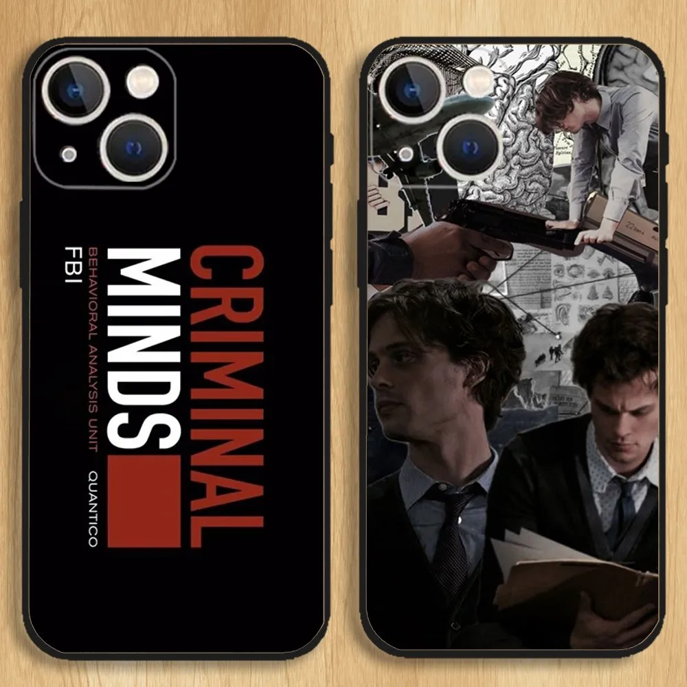 TV C-Criminal M-Minds Phone Case For iPhone15,14,13,12,11,Pro,Max,Plus,Mini,X,XS,XR,8,7,6,S,Plus,SE Soft Black Case