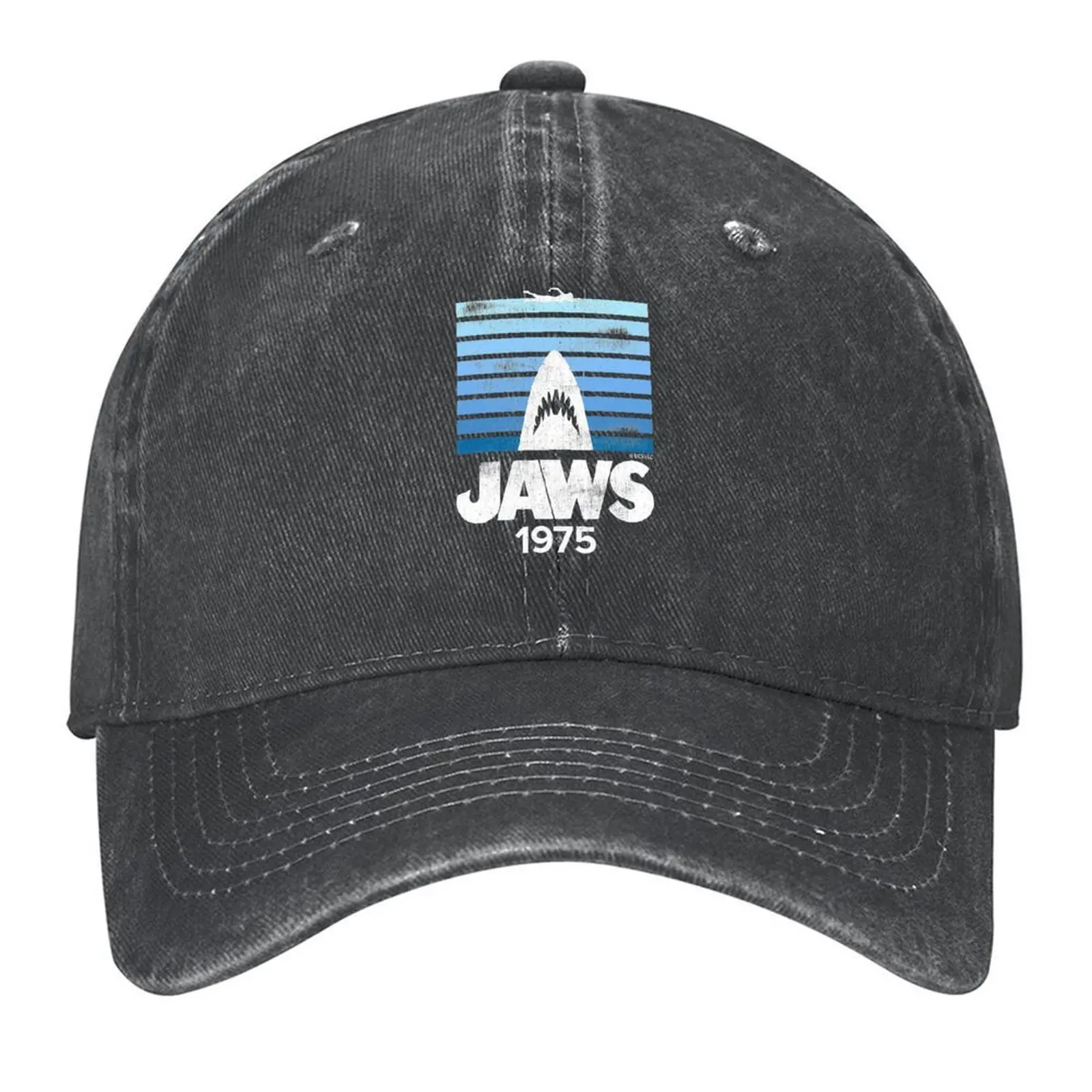 

Jaws Movie 1975 art Baseball Cap black Horse Hat Beach Brand Man cap Hats Woman Men's