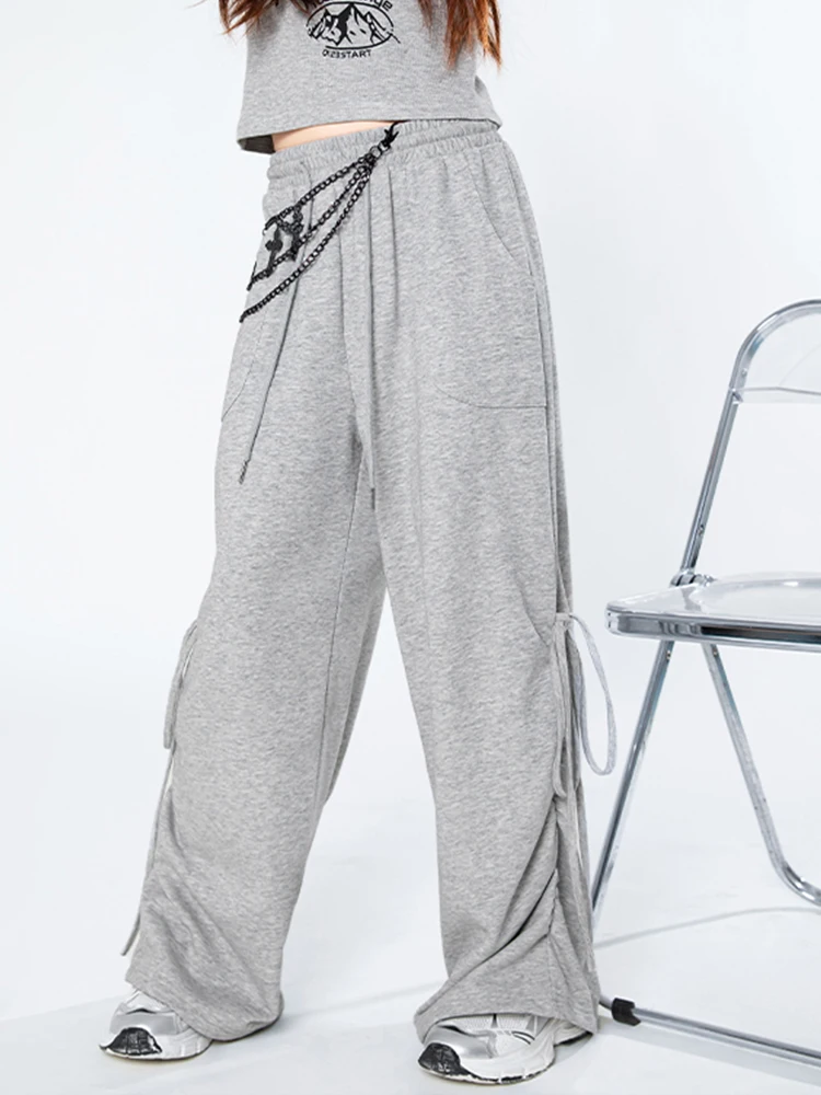 

2025 New Girls Jazz Dance Sport Pants Grey Pants Performance Kids Street Dance Hip Hop Dance Practice Clothing Wear DQL10692