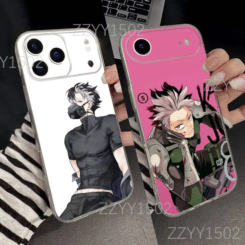 

Anime Kaiju No 8 Cool Phone Case For iPhone 17,16,15,14,13,12,11 Pro,Max,Plus,X,XS,XR,SE4,E Mini Transparent Soft