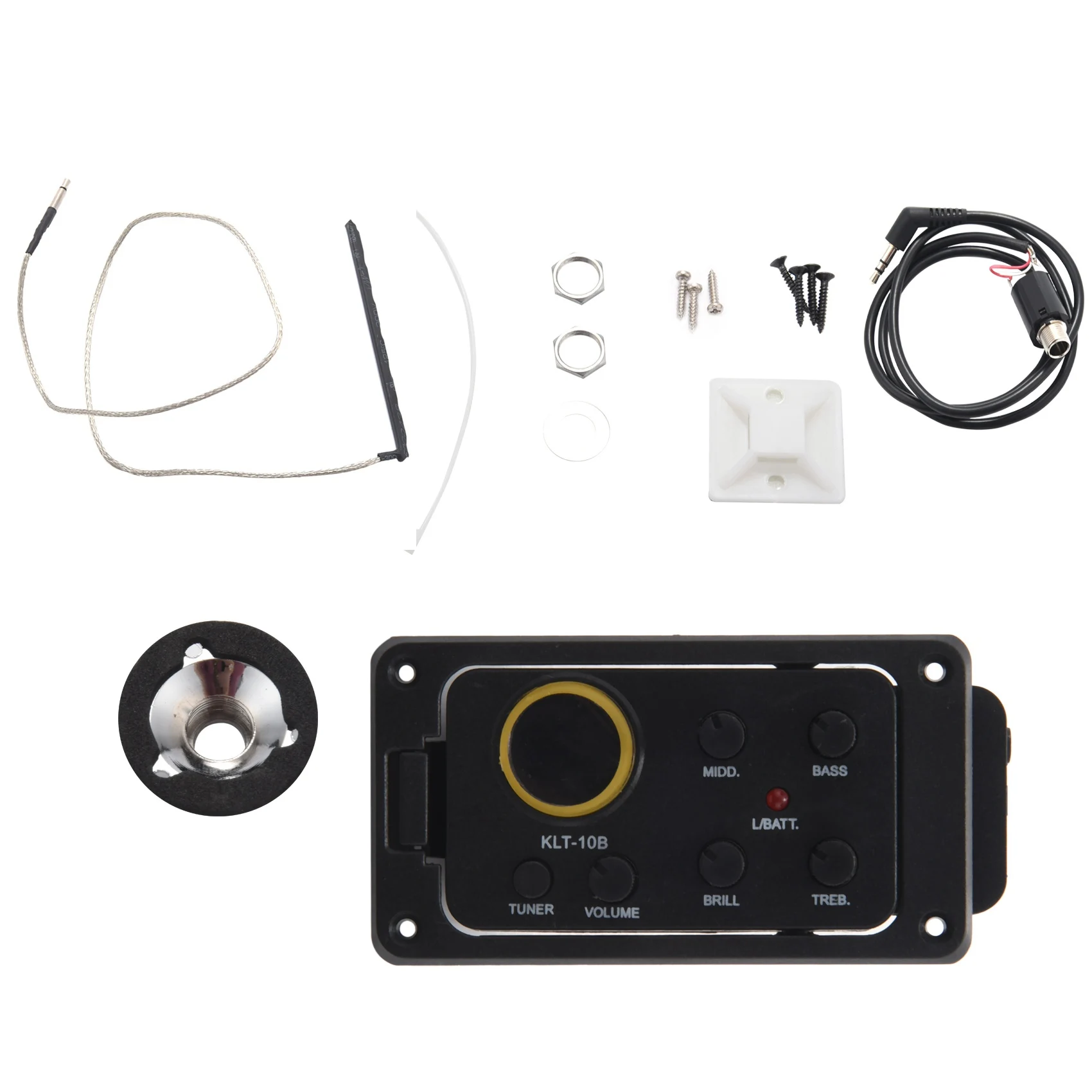 

A64T-1 Set KLT-10B 4 Band EQ Equalizer Preamp Guitar Pickup & 1 Set 1590B Guitar Effects Pedal Aluminum Stomp Box Enclosure