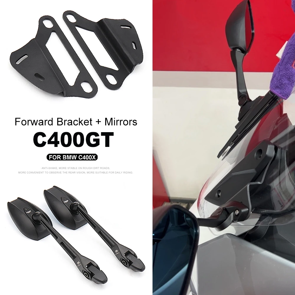 

C400X C400GT Motorcycle Accessories Mirrors Forward Moving Bracket Kit Rearview Mirror For BMW C 400 X C 400 GT c400x c400gt