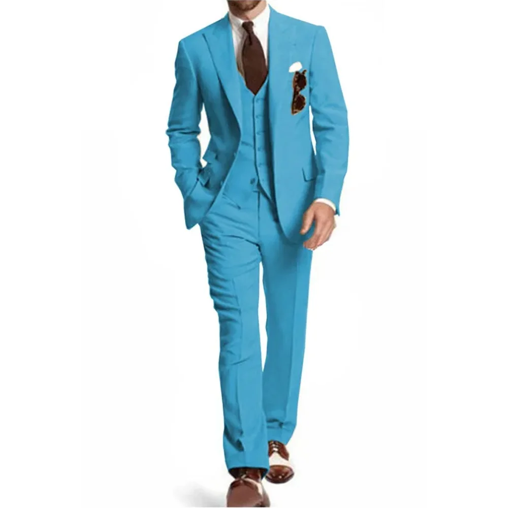 

3 Pieces Jacket Pants Vest Men's Suits Formal Occasion Business Casual Banquet Custom Male Clothing