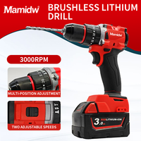 Mamidw 150N.M Brushless Electric Impact Drill LED Lighting Cordless Screwdriver Rechargeable For Milwaukee 18V Battery