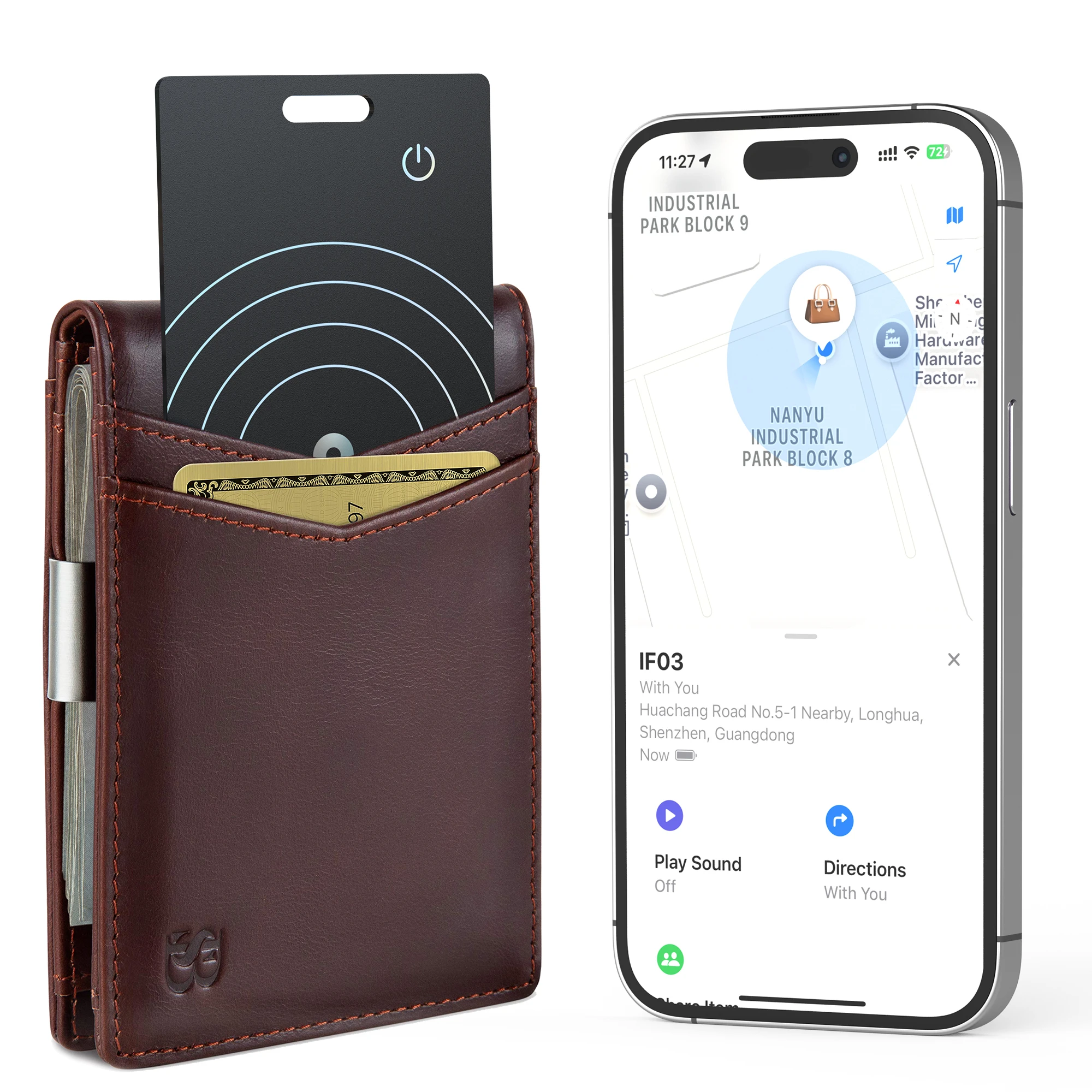 ตัวติดตามกระเป๋าอัจฉริยะ บัตรติดตามกระเป๋าบลูทูธอัจฉริยะ ตัวค้นหาสิ่งของ ตัวระบุตำแหน่งป้องกันการสูญหายสำหรับกระเป๋า รองรับแอป Find My ของ Apple iOS