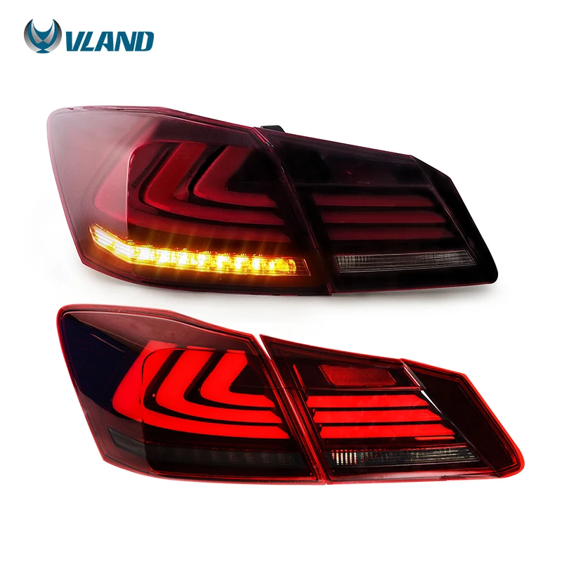 

VLAND Factory Wholesales LED Taillights Dynamic Turn Signal Assembly 2013 2014 2015 Tail Light For Honda Accord