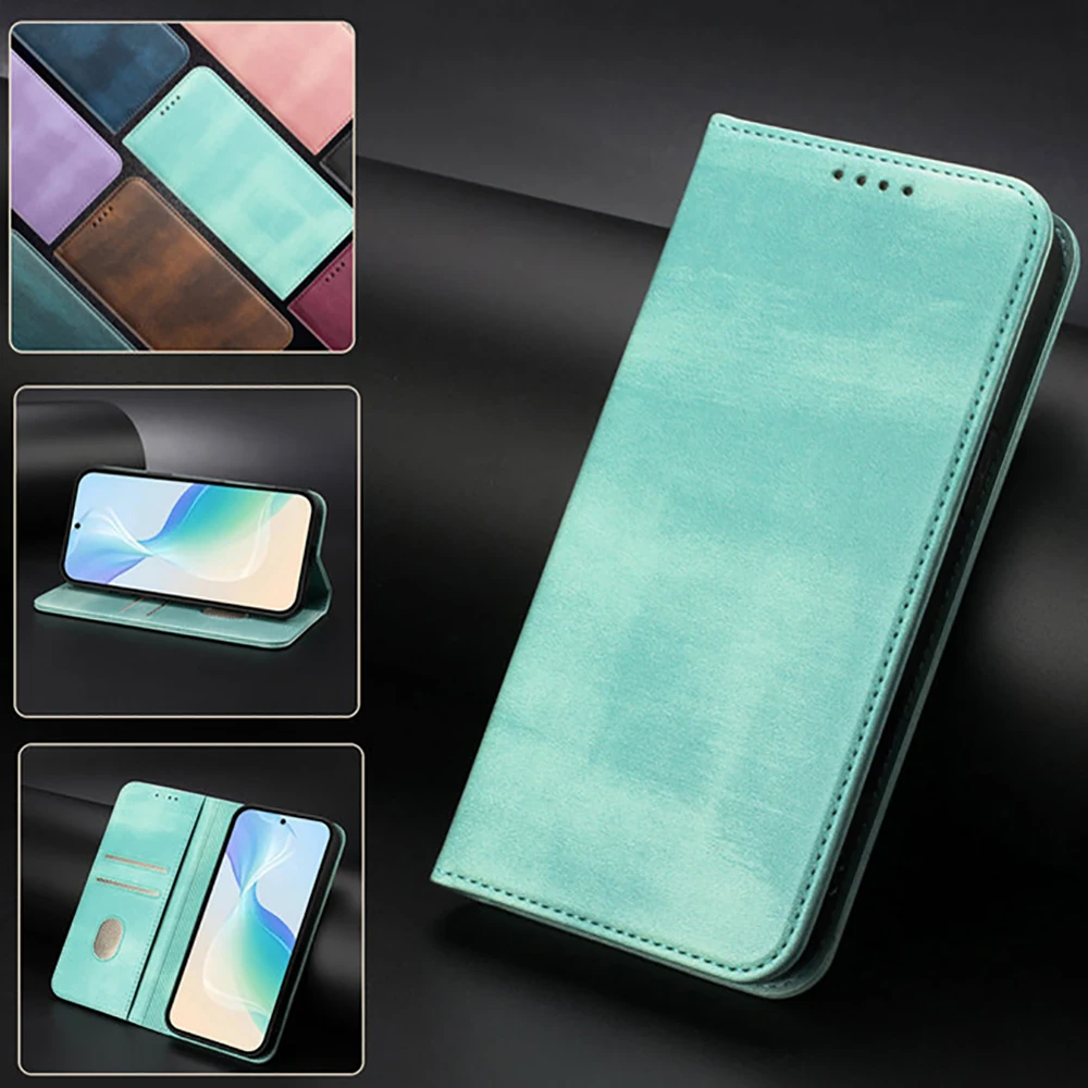 

Магнитный кожаный чехол-кошелек для OPPO Realme C75 C67 C65 C63 C61 C55 C53 C51 C33 C30 C 25 S C25Y C21Y C21 C15 C11 Роскошный чехол