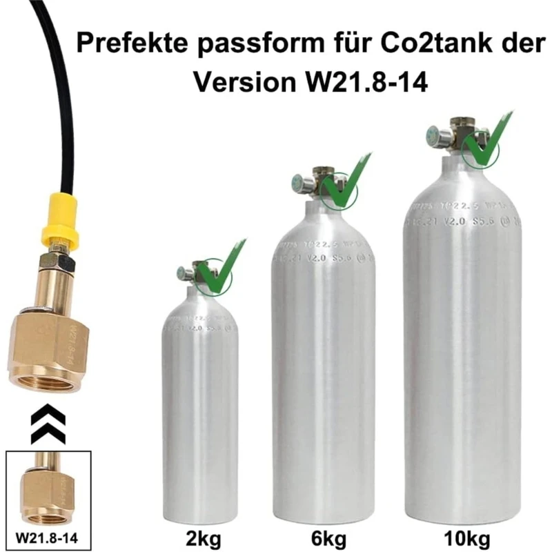 CPDD Quick Flaschenadapterschlauch CO2-Adapterschlauch Einfache Installation Zuverlässiger Adapterschlauch