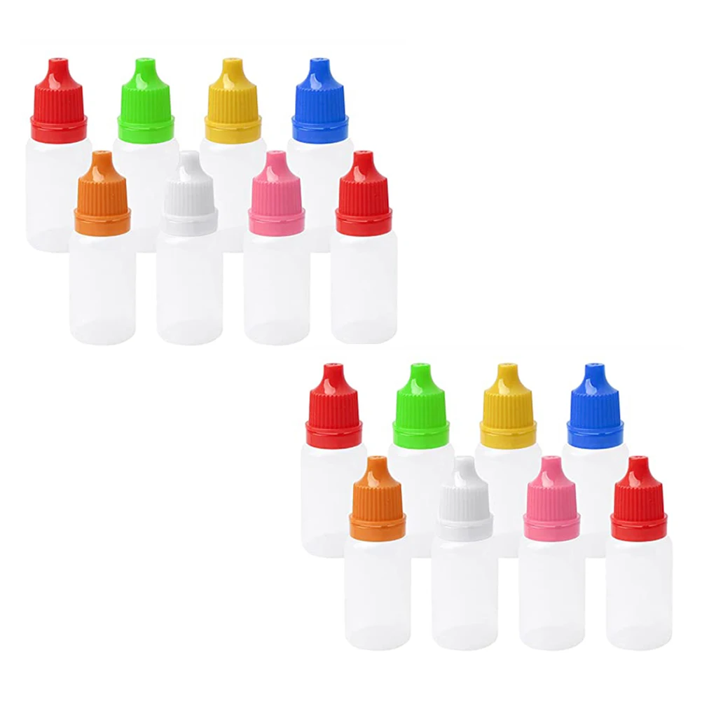

50 Pcs Portable PE Dropper Bottles for Eye Liquid Essential Oils Translucent Empty Squeezable LeakProof Travel Size Lab Bottle