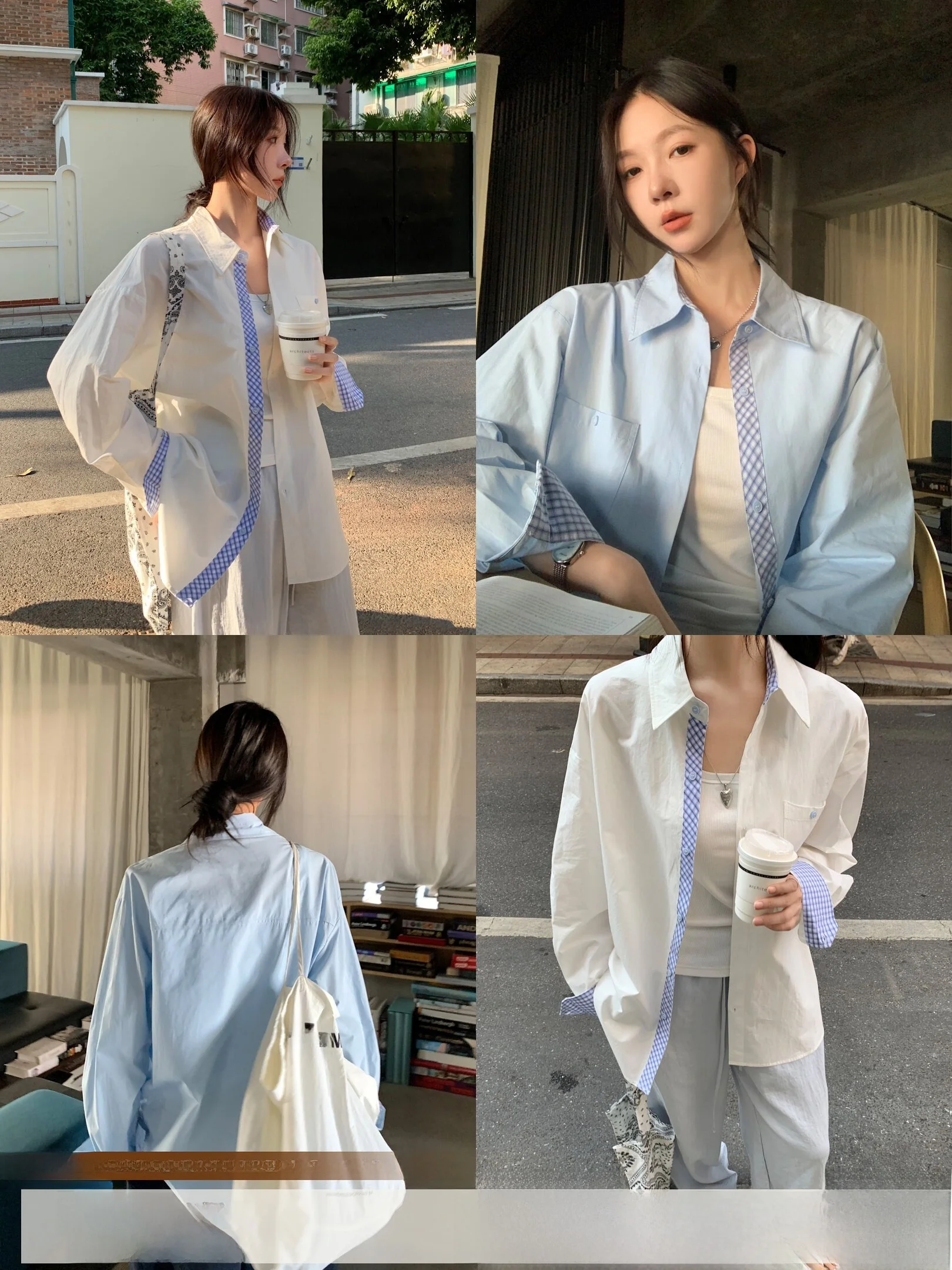 

Женский свободный повседневный универсальный хлопковый кардиган с длинными рукавами в клетку для весеннего сезона: дышащий и комфортный