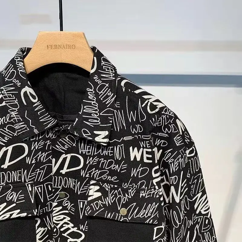 Trendy Men's Society Handsome Hong Kong Style Long-sleeved Shirts Handsome Trendy Brand Sleeve Floral Shirts