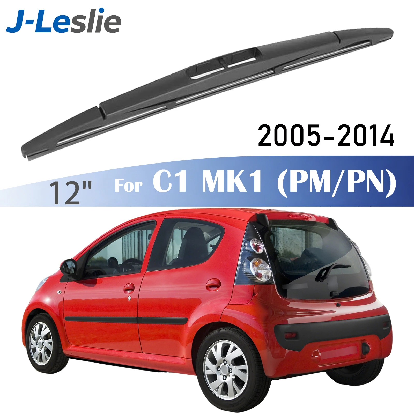 12-Zoll-Heckwischerblatt für Citroen C1 MK1 PM PN 2005–2014, Windschutzscheibenwischer, Scheibenwischer, Fenster, Regenbürsten, Zubehör scheibenwischer Hinten Heckwischerarm