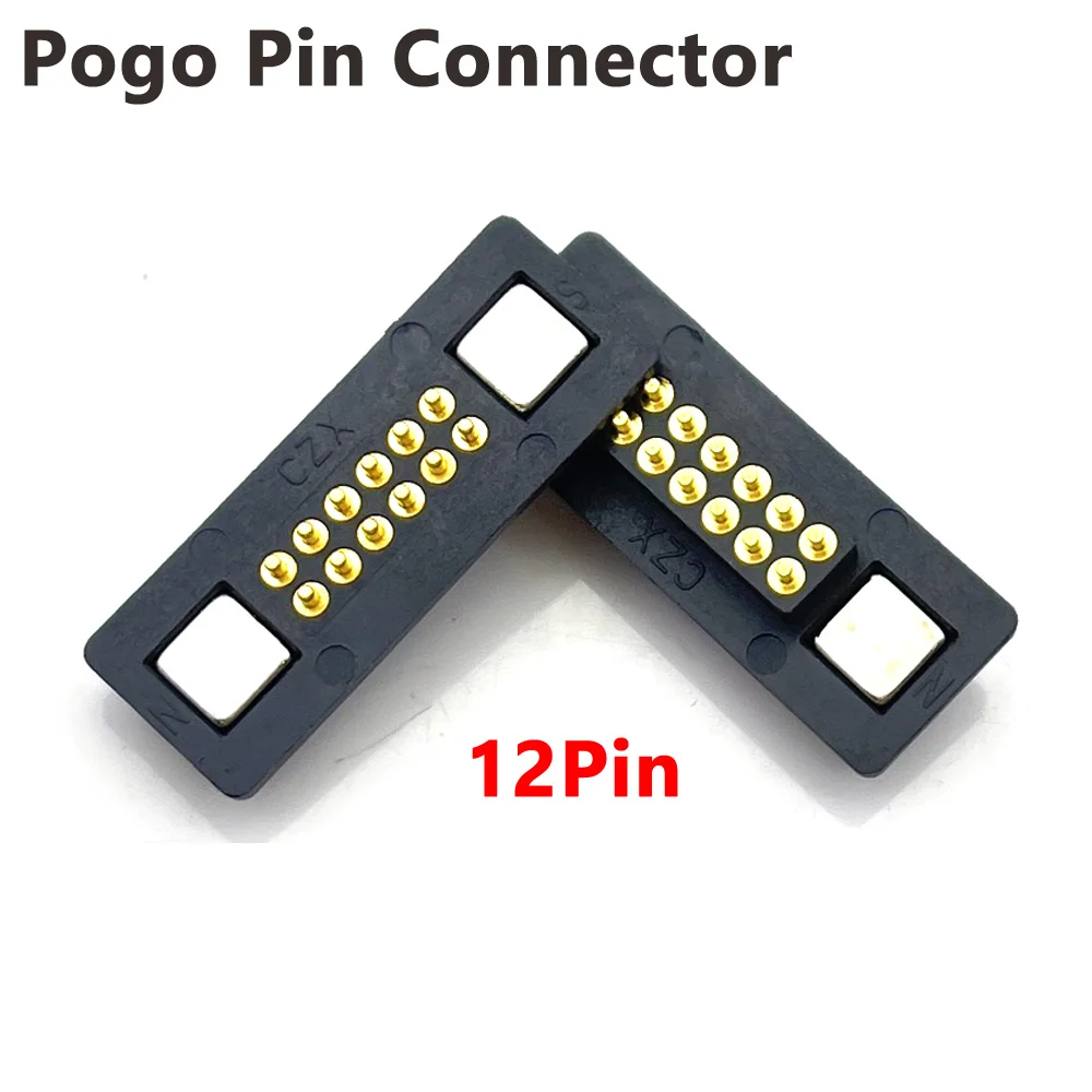 

1Pair 6P 7P 8P 9P 10P 11P 12P 2A waterproof DC Magnetic Pogo Pin Connector Spring Loaded Male Female Contact Strip