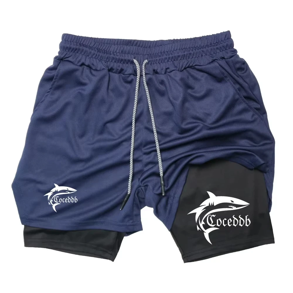Men's 2 In 1 padel sports shorts breathable tennis Casual quick drying badminton pants outdoor running sportswear 2025