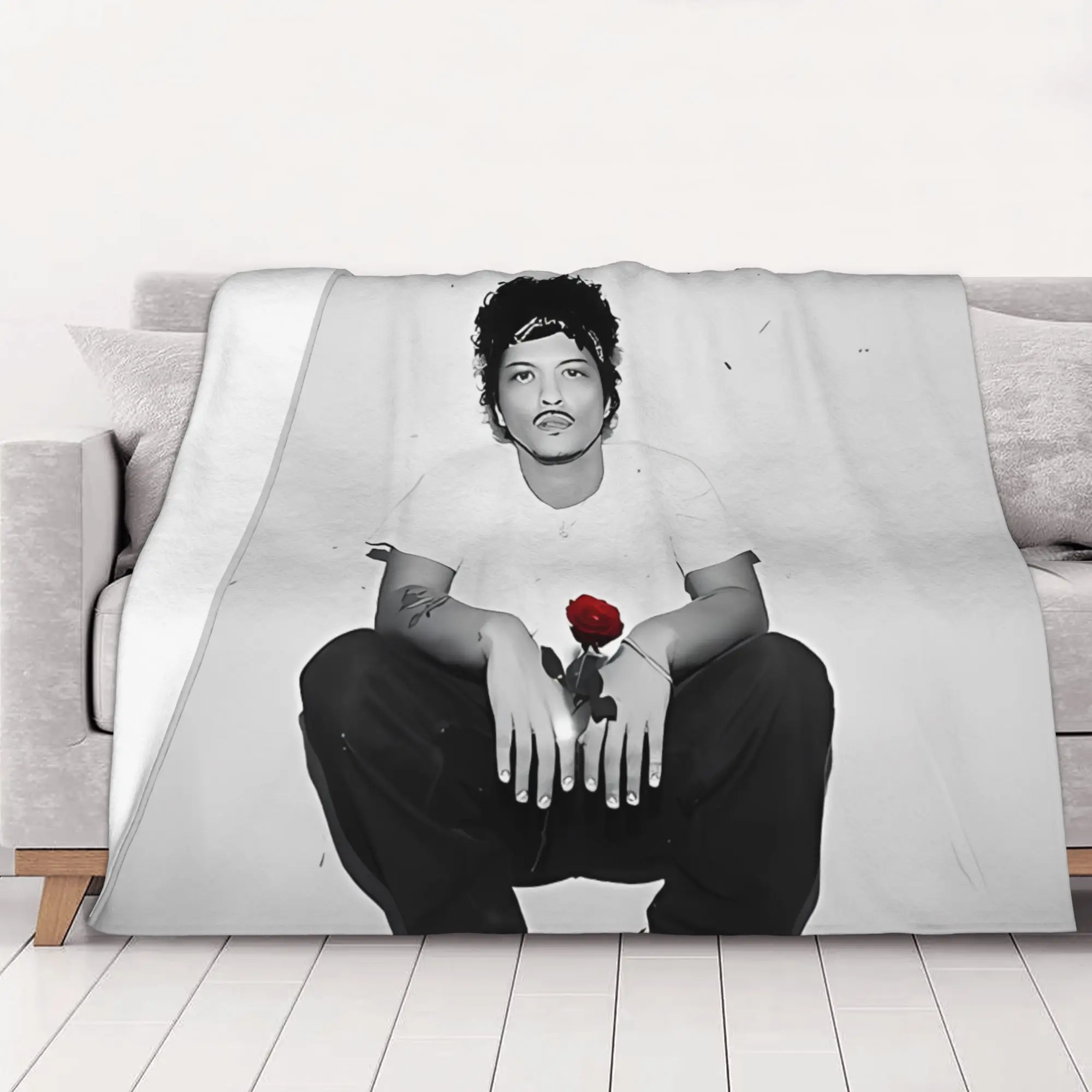 1PC home Cutecore Romantic Tour Bruno Mars 2026 AYM Bruno Mars Blanket Super Cosy Plush Home Living Room Sofa halloween
