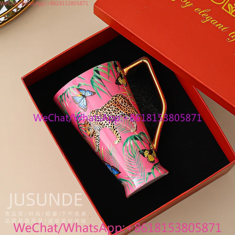 Luxury high-end bone china large capacity 500ml Datang cup birthday gift souvenir