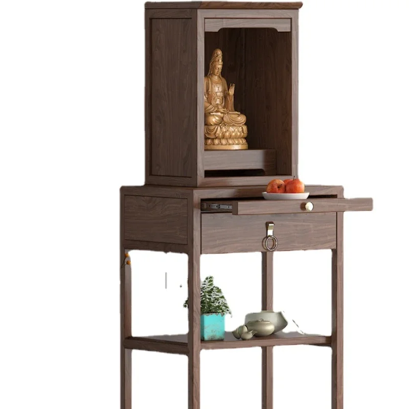 

CX Black Walnut Buddha Niche Altar Buddha Shrine Home Modern Style Altar