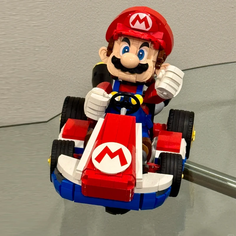 ชุดตัวต่อสร้างสรรค์ 1972 ชิ้น รุ่นรถซูเปอร์มาริโอคาร์ท ของเล่นตกแต่งสำหรับเด็กชายและเด็กหญิง