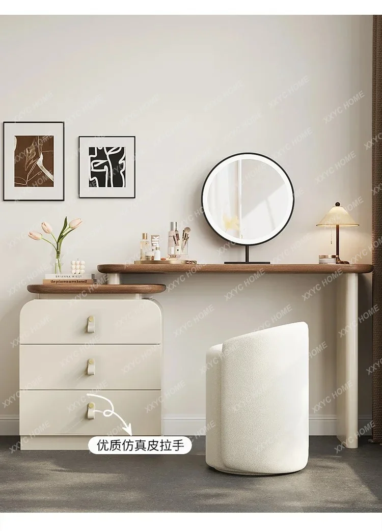 A  Solid Wood Paint, Dresser, Chest, Integrated Bedroom, Bedside Table, Makeup Table, Modern Simplicity