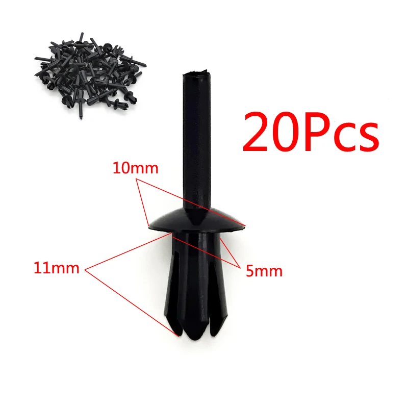 

20pcs Plastic Car Clips For BMW 3 Series E46 E90 E91 E92 5mm Wheel Arch Liner Clips Splashguard Rivet Auto Accessories