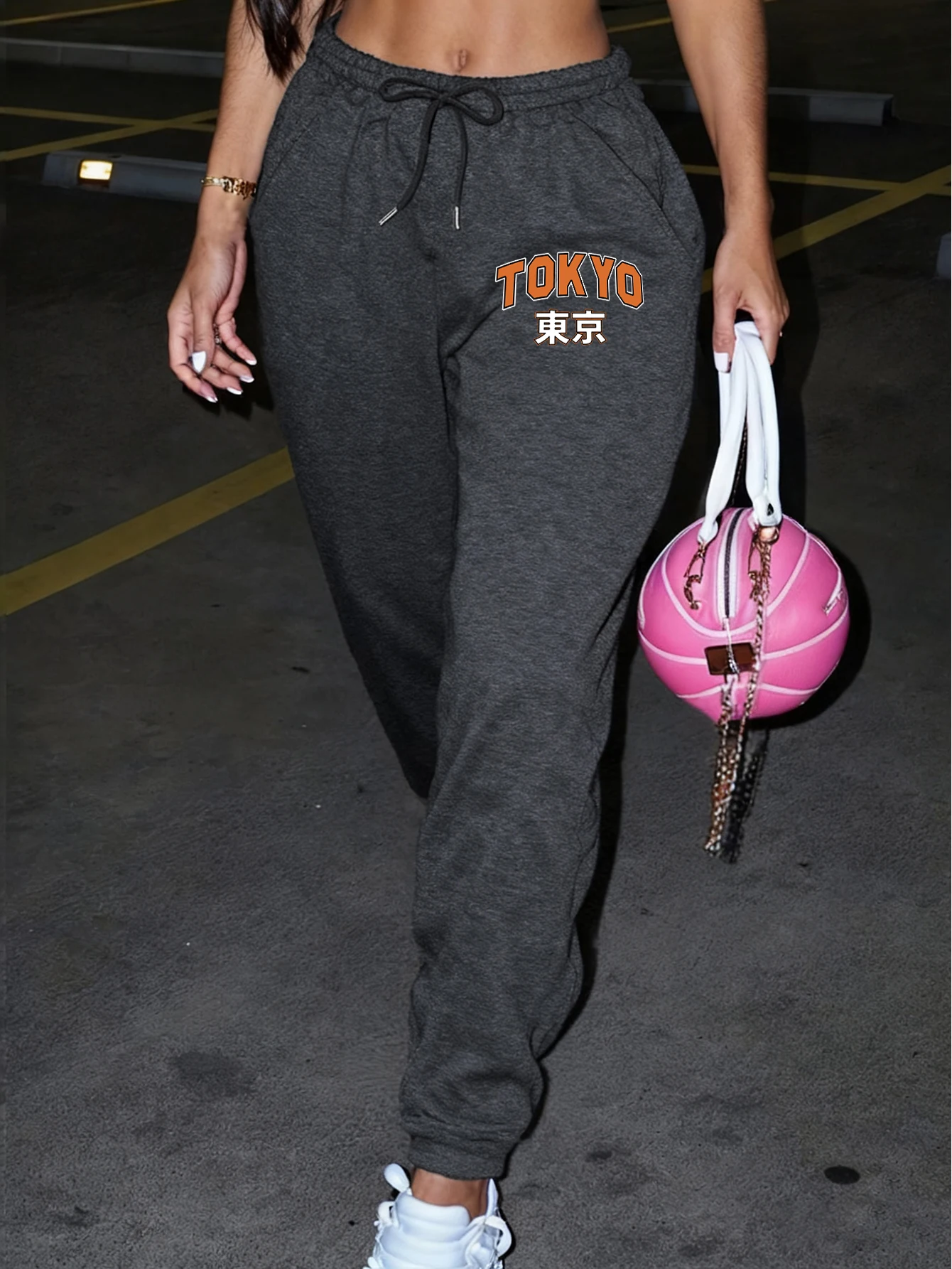 Tokyo Ist Die Hauptstadt Von Japan Druck Frauen Hosen Tasche Jogger Hose Casual Herbst Hosen Mode Warme Weibliche Jogginghose