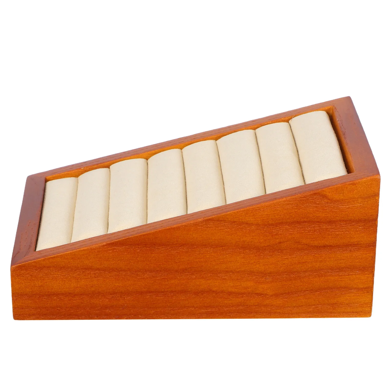 solid-wood-microfiber-jewelry-display-tray-with-precision-cut-ring-slots-for-elegant-showcase-storage-organizer-in-jewelry