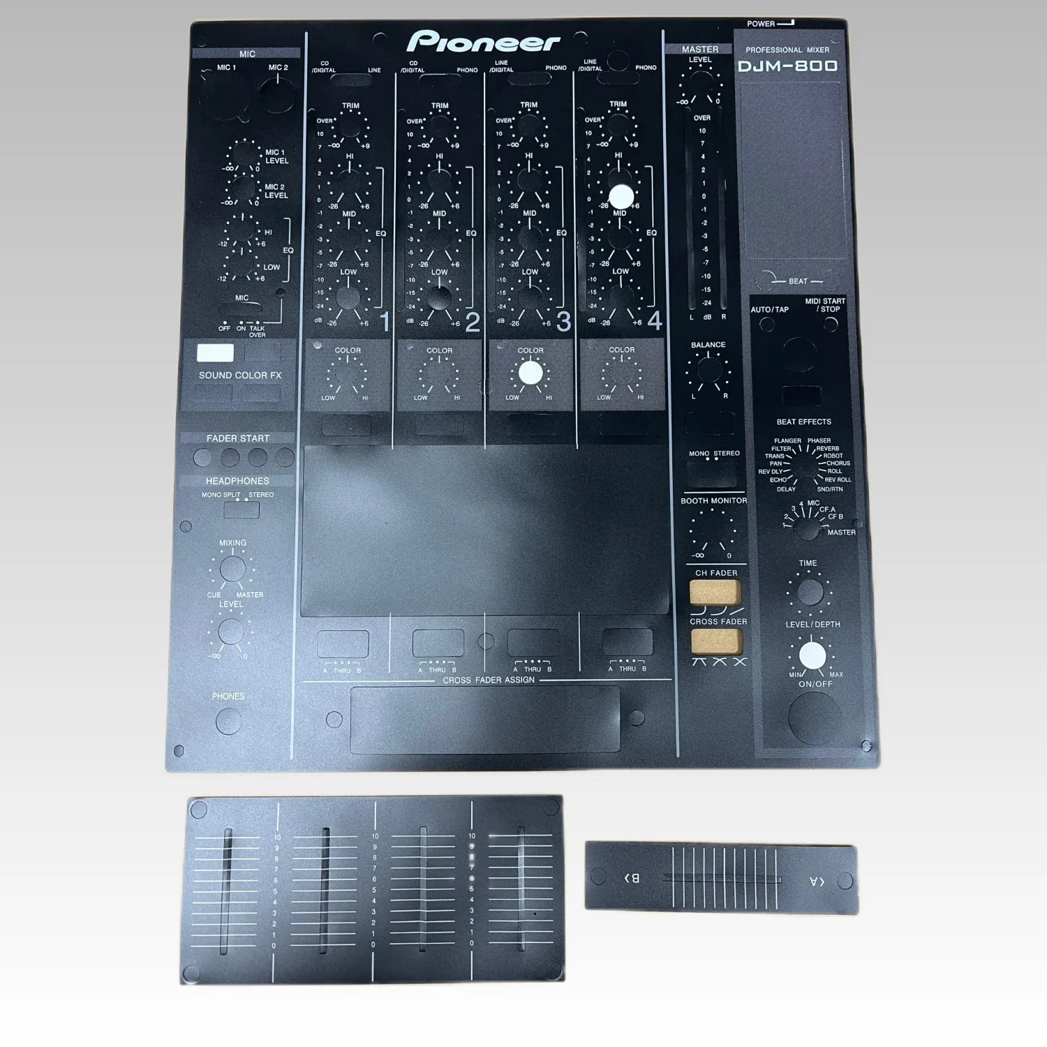 Pioneer DJM-800 Controller Panel Skin ONLY - PVC Self-Adhesive Front Face Film (Excludes Side Bars)\